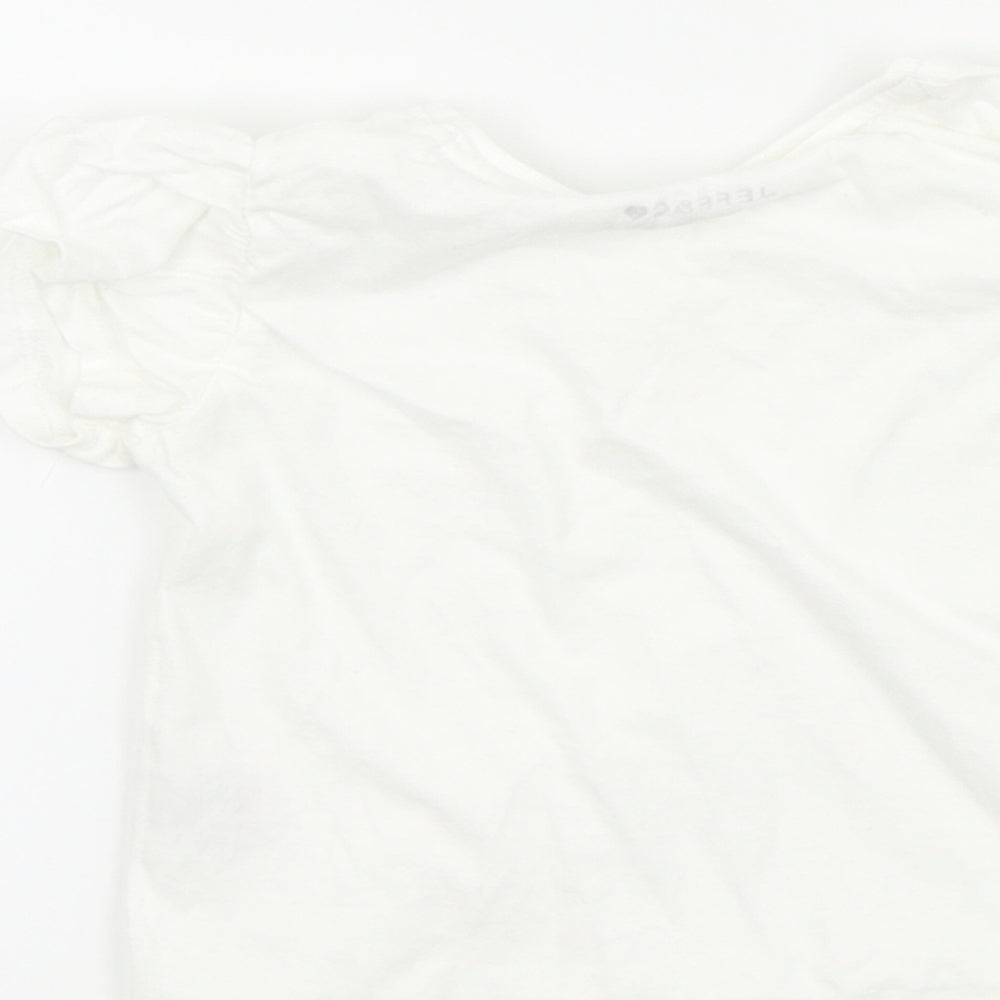 Jeff&co Girls White   Basic T-Shirt Size 18-24 Months