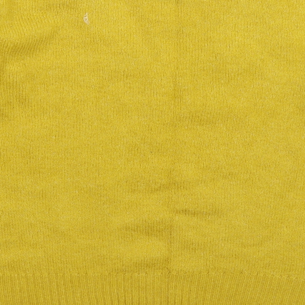 NEXT Womens Yellow  Knit Pullover Jumper Size XS