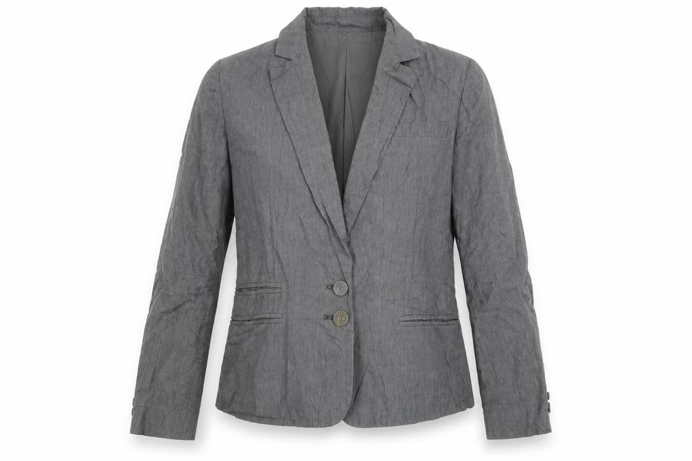 Front view of French Connection women’s grey jacket blazer, size UK 6