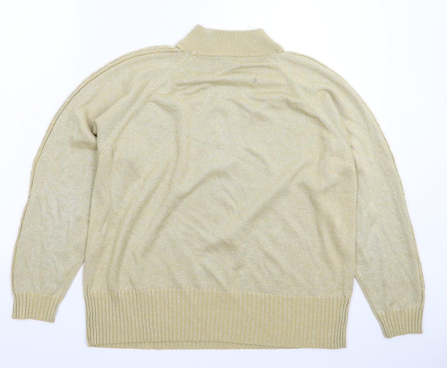 Bonmarché Womens Gold  Knit Pullover Jumper Size XL