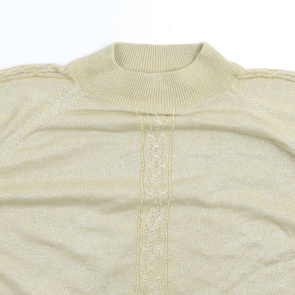 Bonmarché Womens Gold  Knit Pullover Jumper Size XL