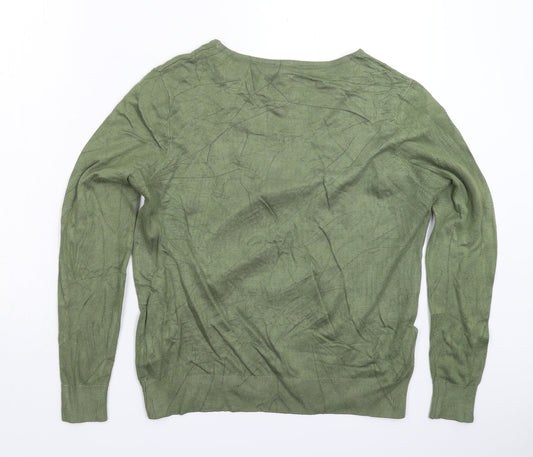 Peacocks Womens Green  Knit Pullover Jumper Size 12