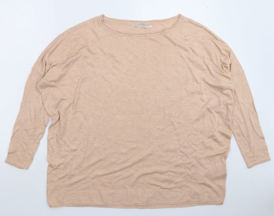 Only Womens Beige  Knit Pullover Jumper Size M  - Oversized
