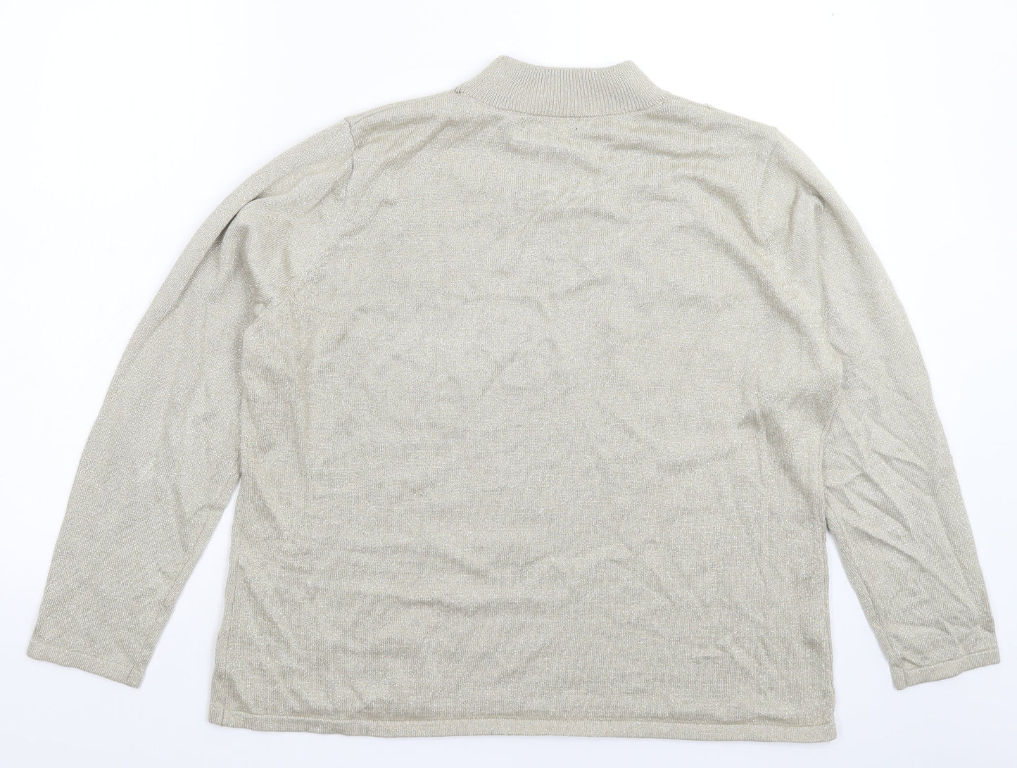 BM Womens Grey  Knit Pullover Jumper Size L