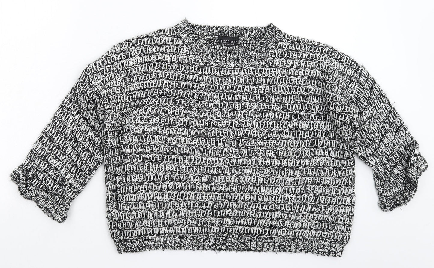Topshop Womens Grey  Knit Pullover Jumper Size 10