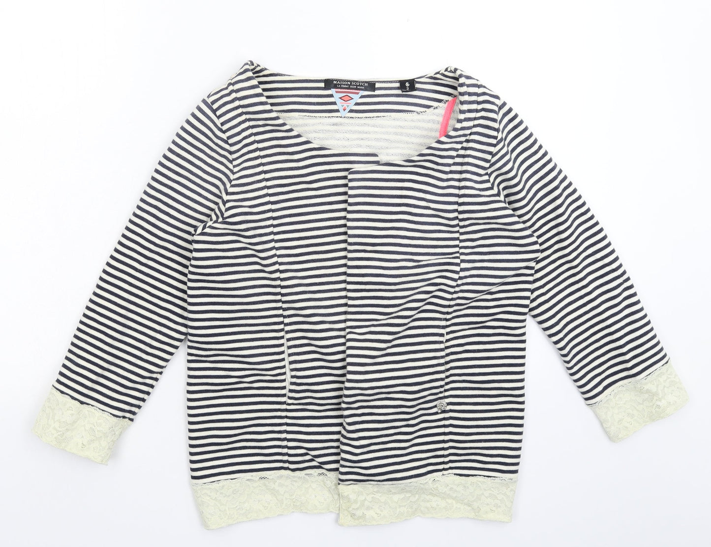 Maison Scotch Womens Multicoloured Striped  Jacket  Size S