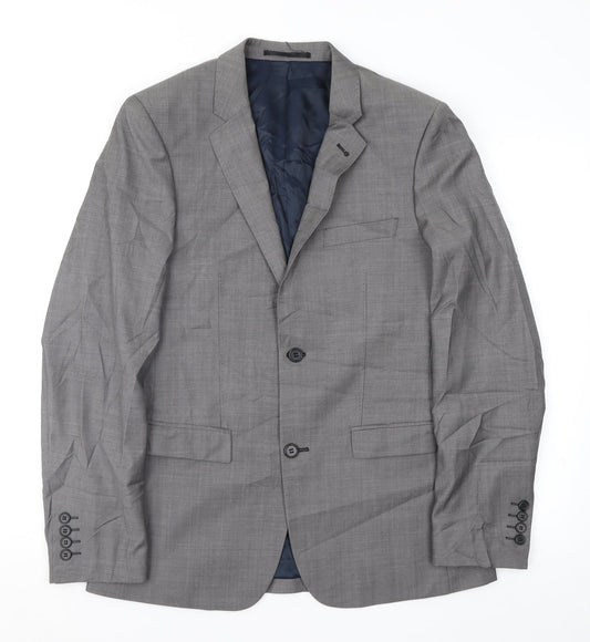 Topman Mens Grey    Suit Jacket Size 38