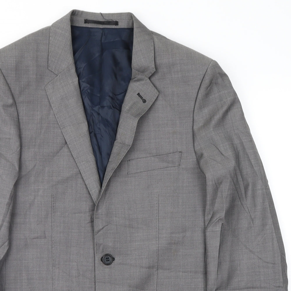 Topman Mens Grey    Suit Jacket Size 38