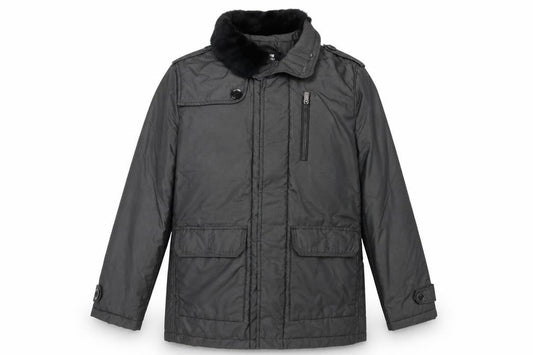 CardanRo Mens Grey Striped  Jacket Coat Size 38