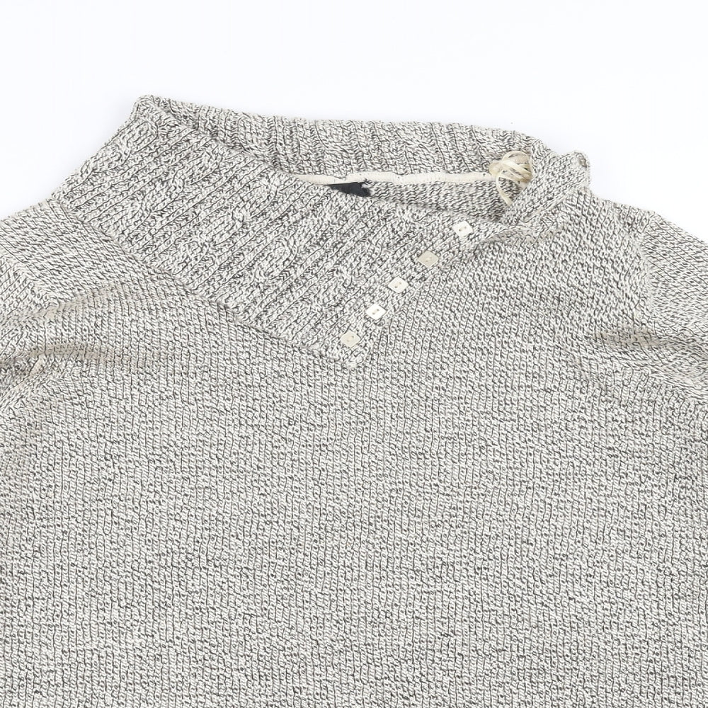 BM collection Womens Beige  Knit Pullover Jumper Size M