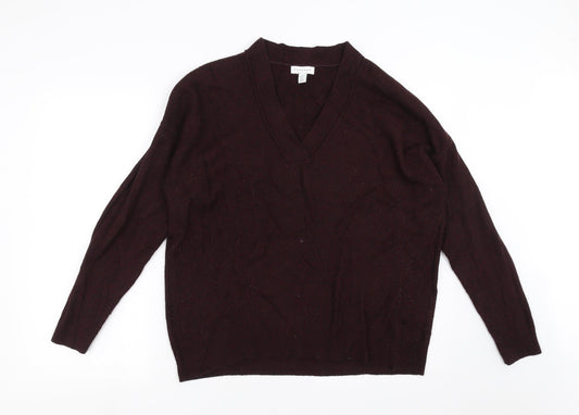 Topshop Womens Purple  Knit Pullover Jumper Size S