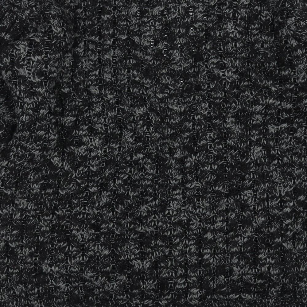 Pura Moda Womens Black  Knit Cardigan Jumper Size M