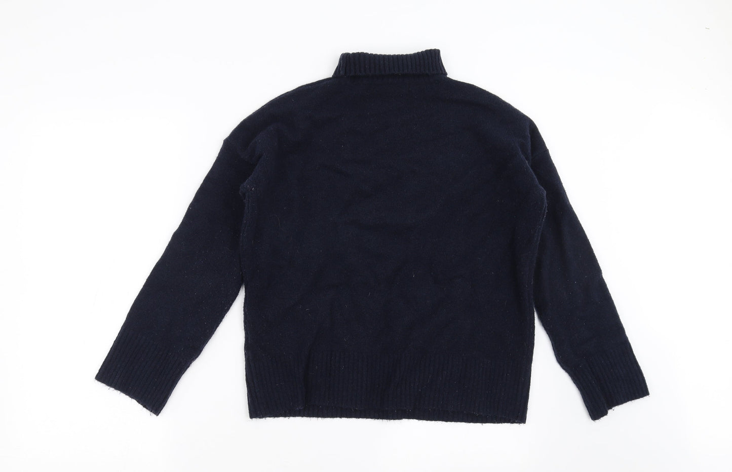 Marks and Spencer Womens Blue  Knit Pullover Jumper Size S  - Lace Detail