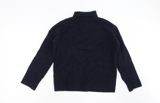 Marks and Spencer Womens Blue  Knit Pullover Jumper Size S  - Lace Detail