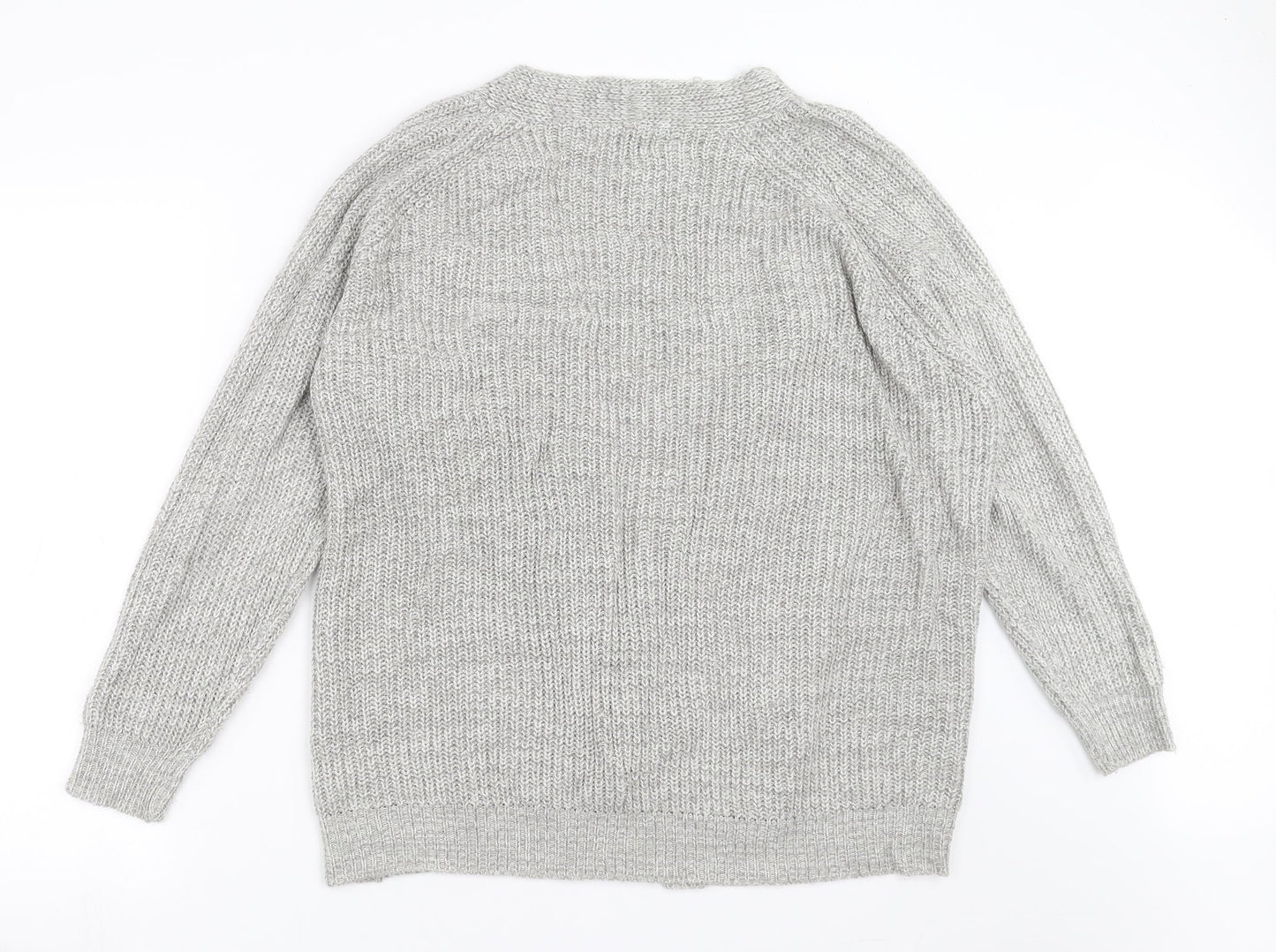 Papaya Womens Grey  Knit Pullover Jumper Size XL