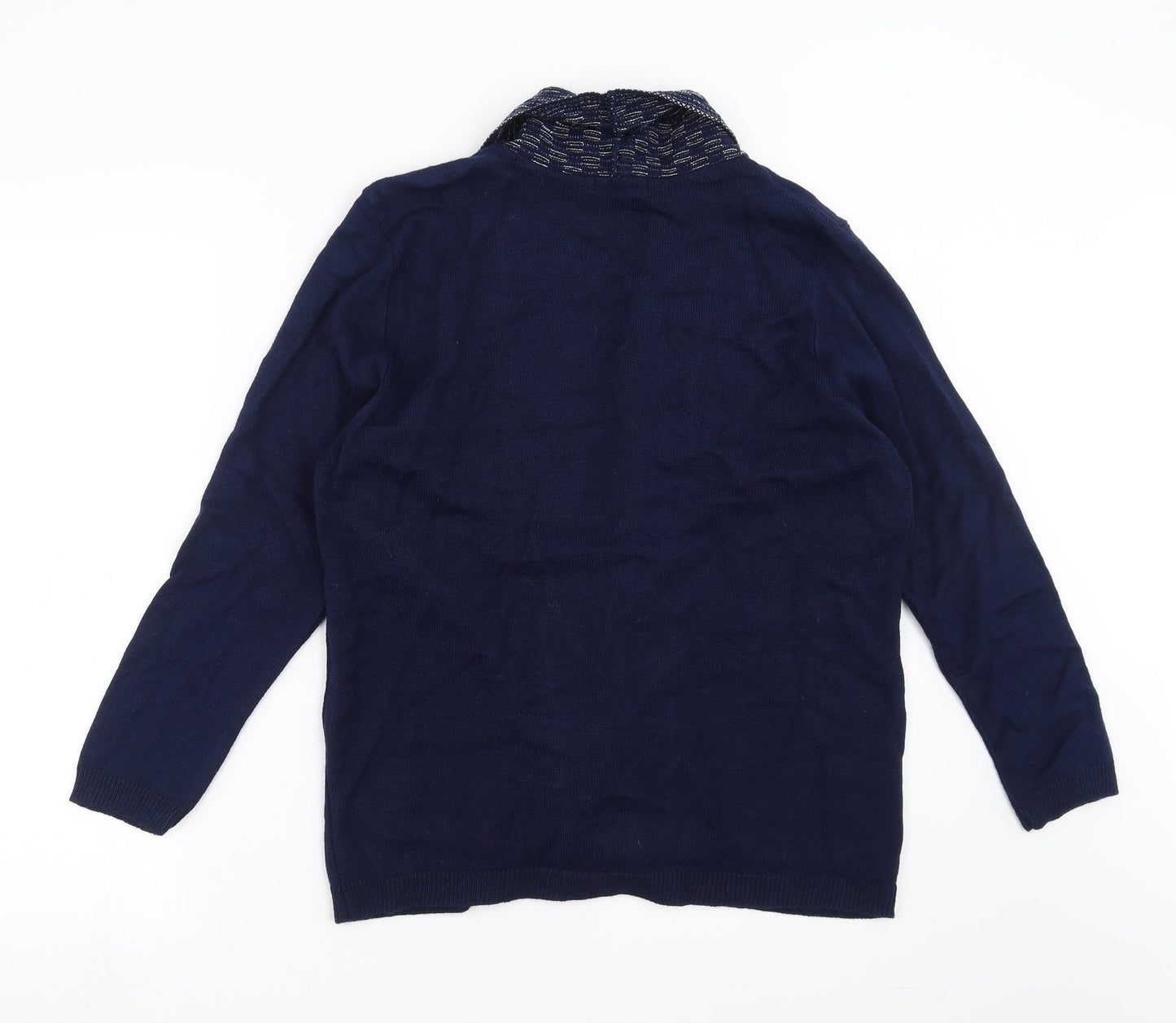 Monique Womens Blue   Cardigan Jumper Size L