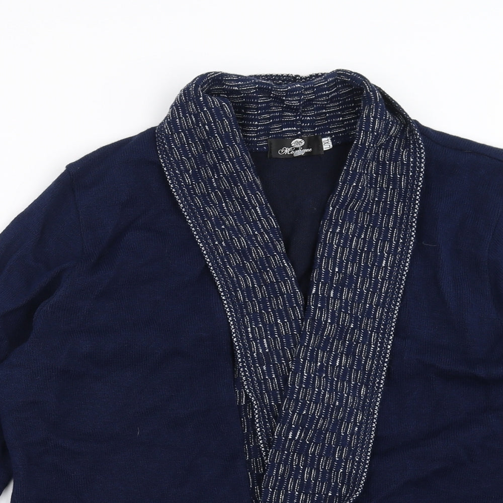 Monique Womens Blue   Cardigan Jumper Size L