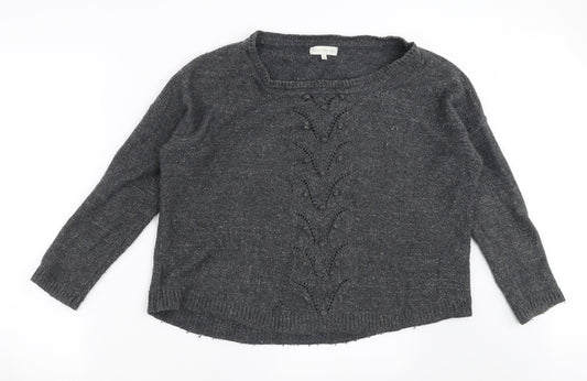 RJR.John Rocha Womens Grey  Knit Pullover Jumper Size 12