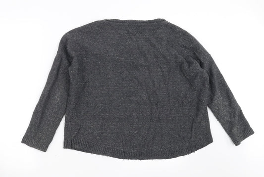 RJR.John Rocha Womens Grey  Knit Pullover Jumper Size 12