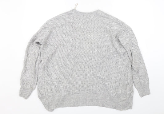 Select Womens Grey  Knit Cardigan Jumper Size 12
