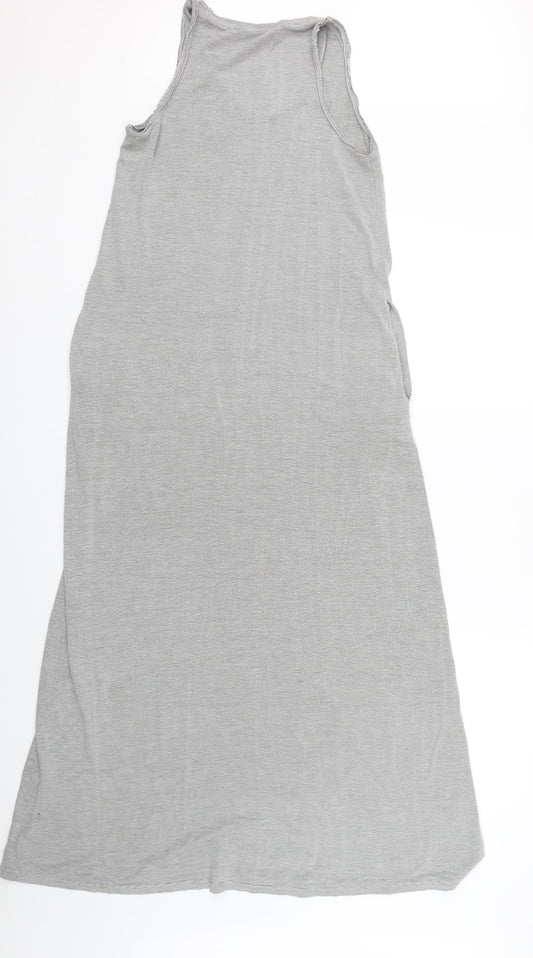 Trafaluc Womens Black Striped  Tank Dress  Size L