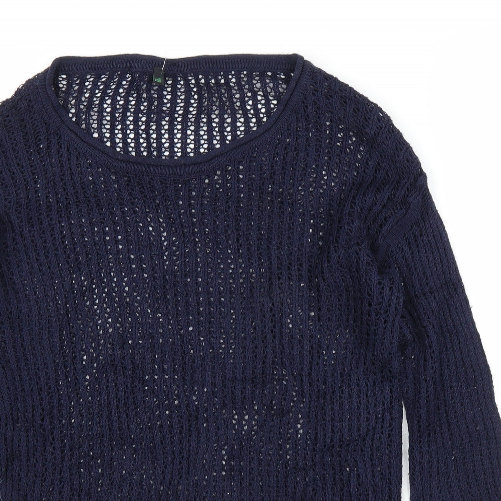 Stile Benetton Womens Blue   Pullover Jumper Size S