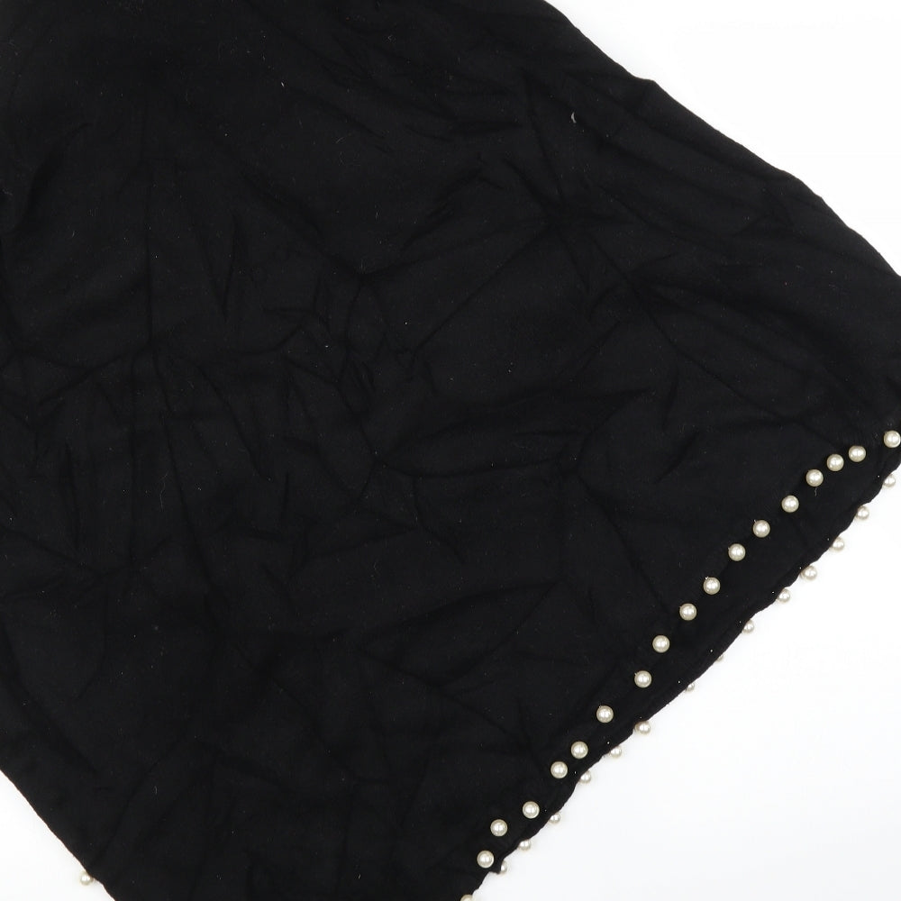 Bluoltre Womens Black   Pullover Jumper One Size  - Poncho, Pearls