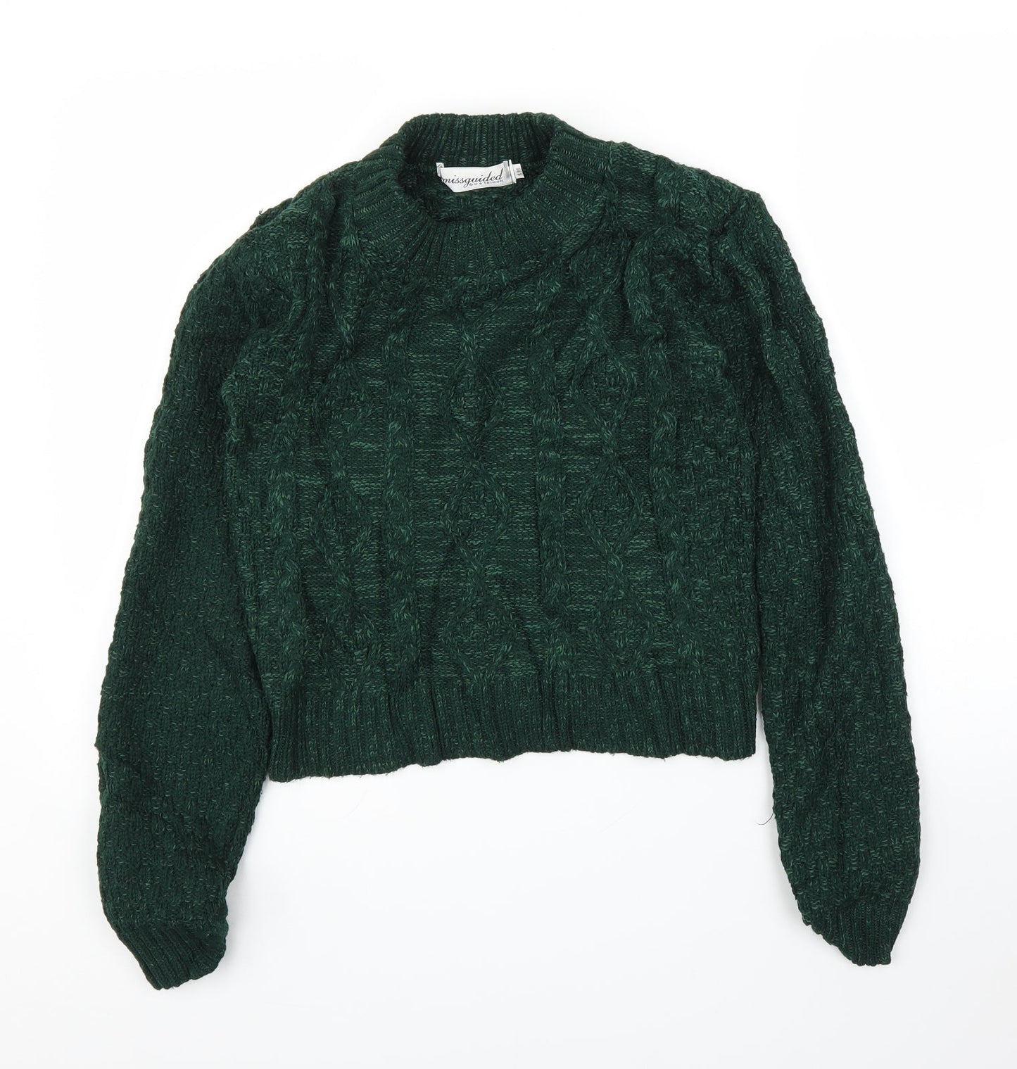 Missguided Womens Green   Pullover Jumper Size S