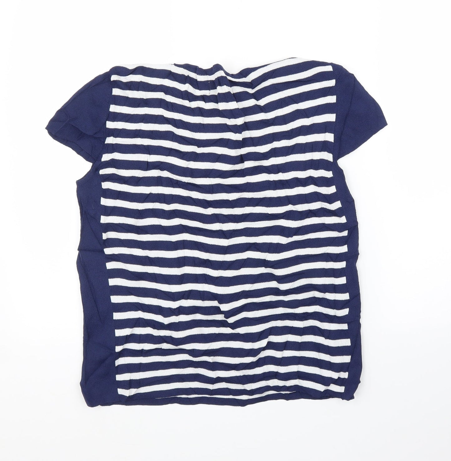 Lakeland Womens Blue Striped  Basic T-Shirt Size M