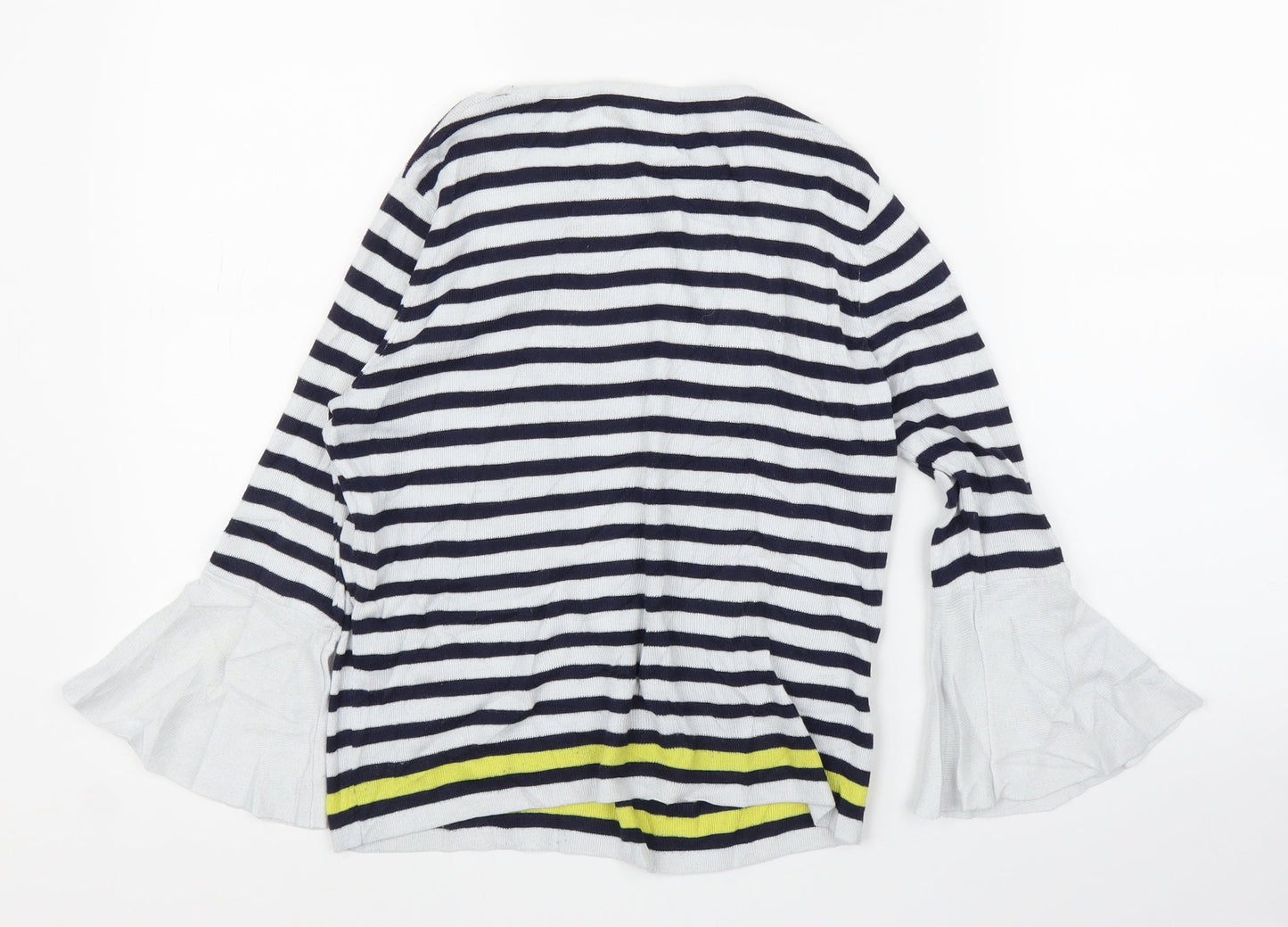 Mango Womens Blue Striped  Pullover Jumper Size S