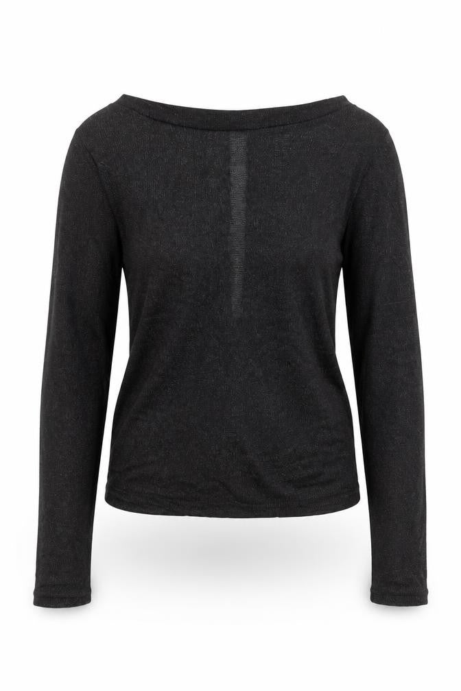 H&M Womens Black   Basic Blouse Size S  - Split down back