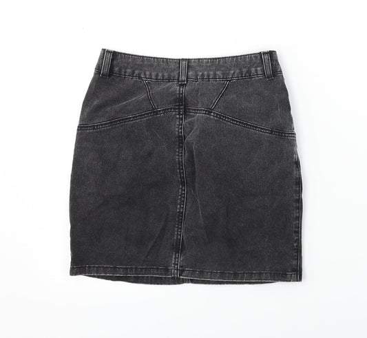 Topshop Womens Black   A-Line Skirt Size 8
