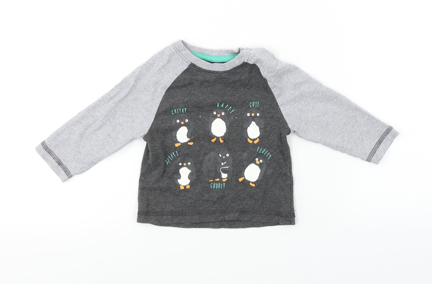 Nutmeg  Boys Grey   Basic T-Shirt Size 6-9 Months