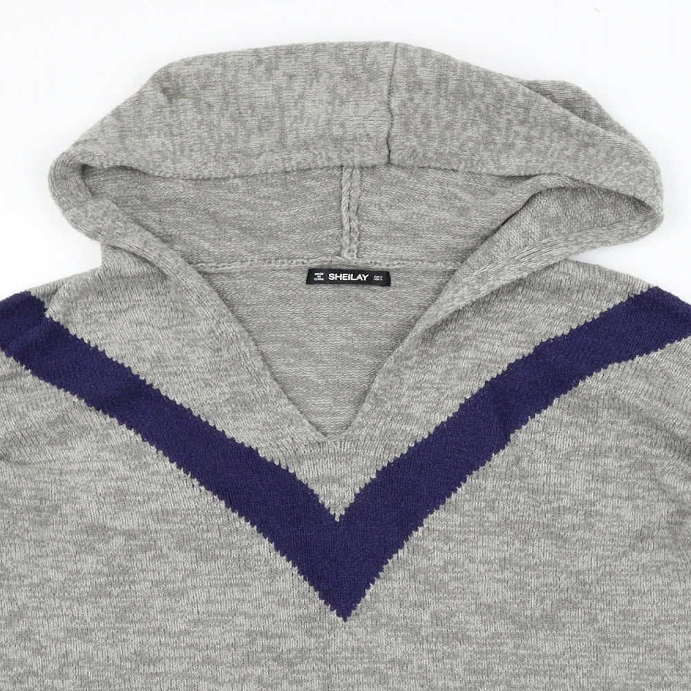 SHEILAY Womens Grey   Pullover Jumper Size S
