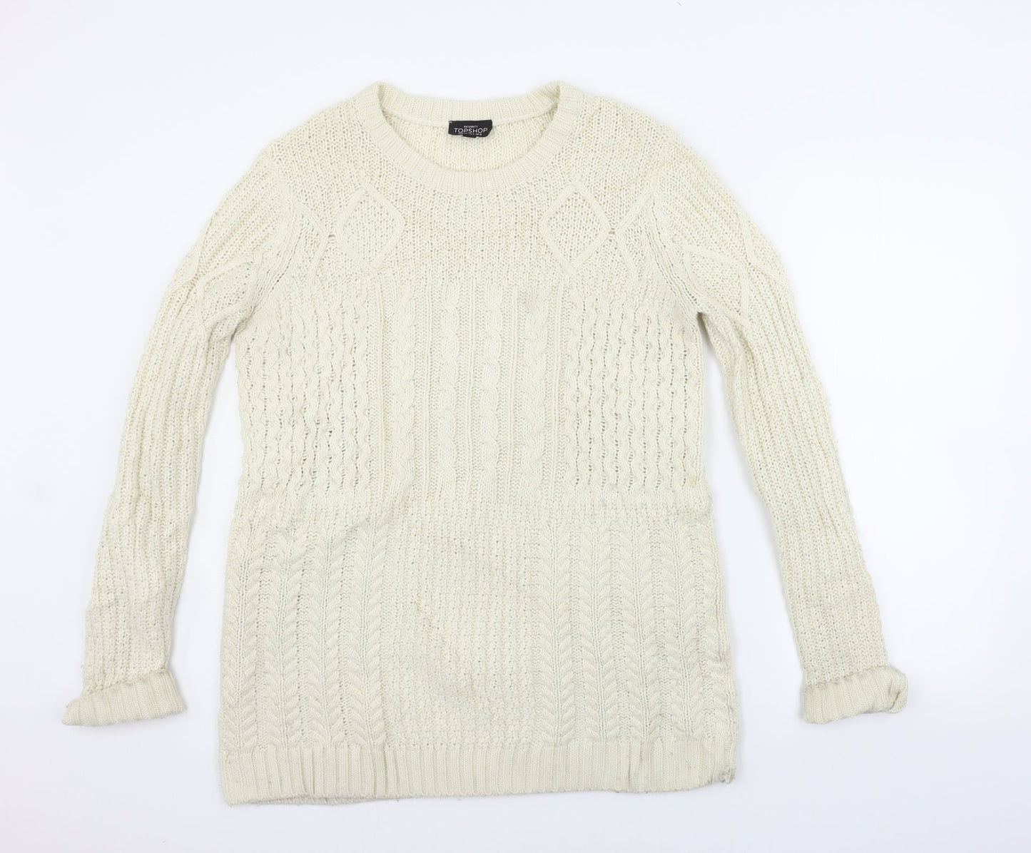 Topshop Womens Beige   Pullover Jumper Size 8