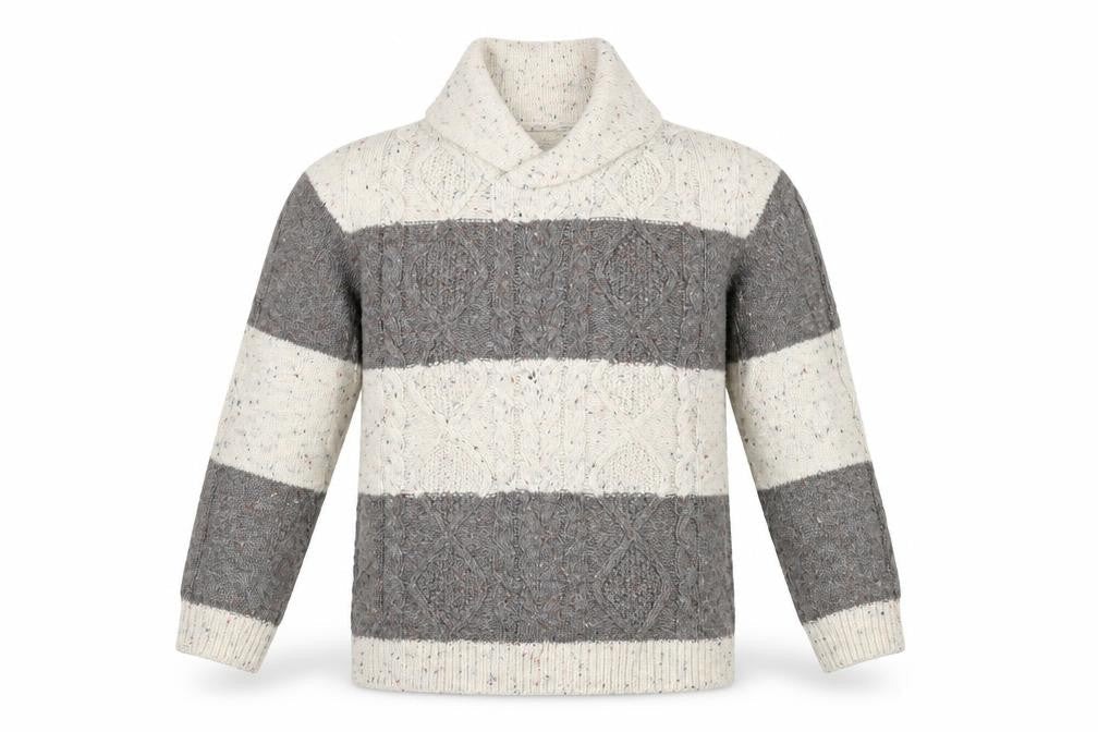 Nutmeg Girls Beige Striped  Pullover Jumper Size 4-5 Years