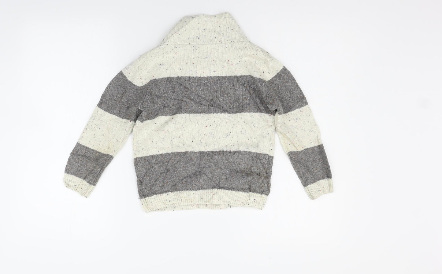 Nutmeg Girls Beige Striped  Pullover Jumper Size 4-5 Years
