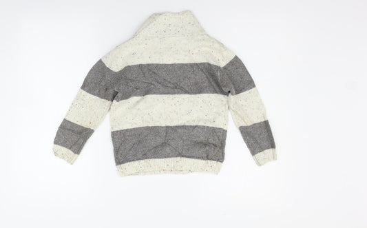 Nutmeg Girls Beige Striped  Pullover Jumper Size 4-5 Years