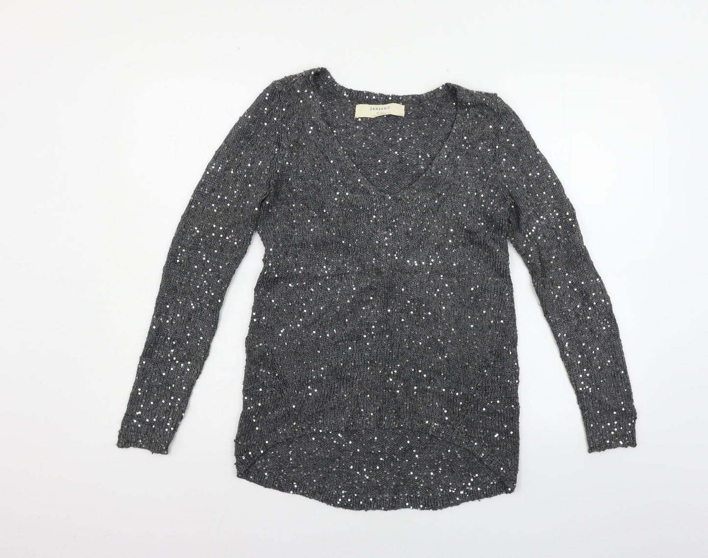 Zara Womens Grey   Pullover Jumper Size S