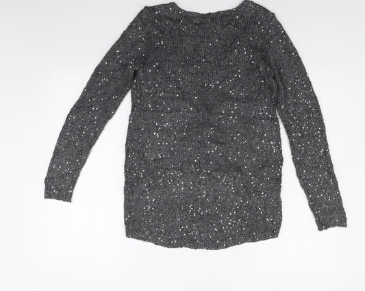 Zara Womens Grey   Pullover Jumper Size S