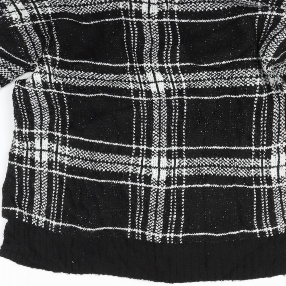 Marks and Spencer Womens Black Geometric  Pullover Jumper Size S
