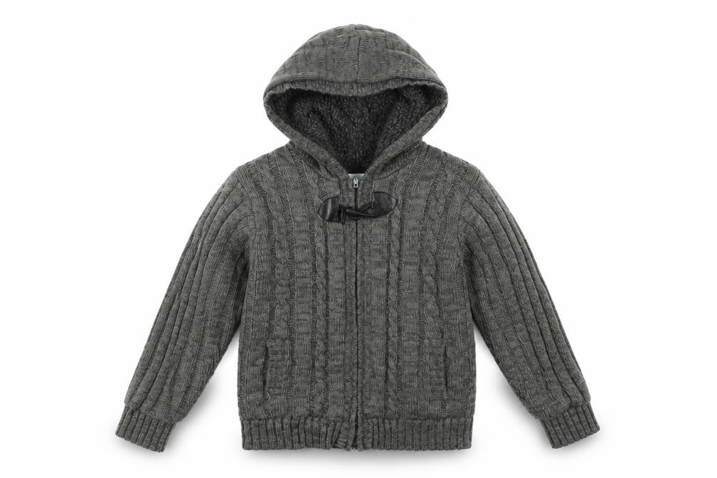 Front view of M&Co girls’ grey jacket, size 7-8, years