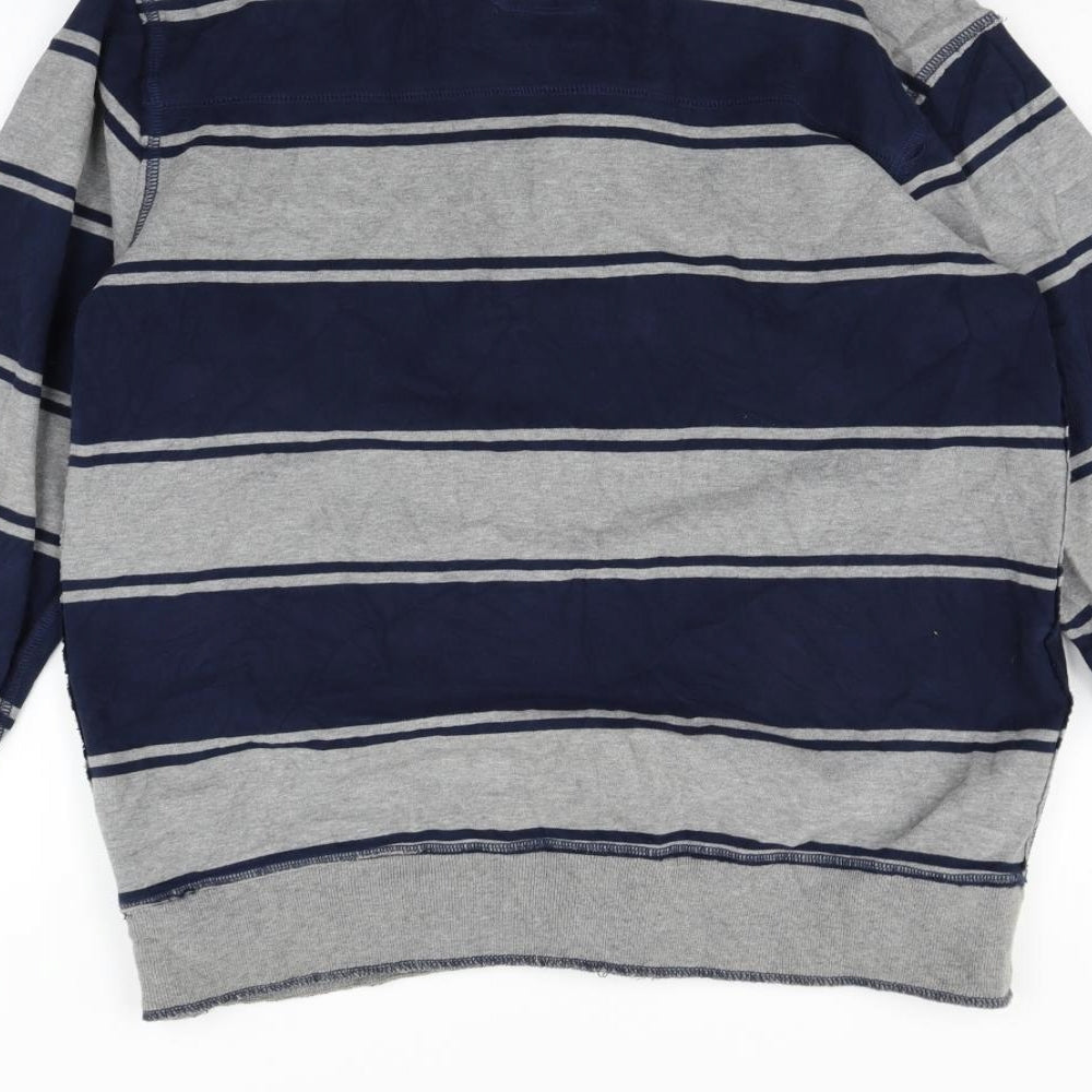 St George Mens Grey Striped  Pullover Jumper Size M