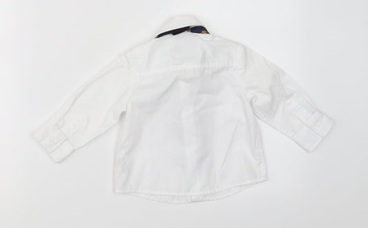 Monsoon Boys White   Basic Button-Up Size 6-9 Months