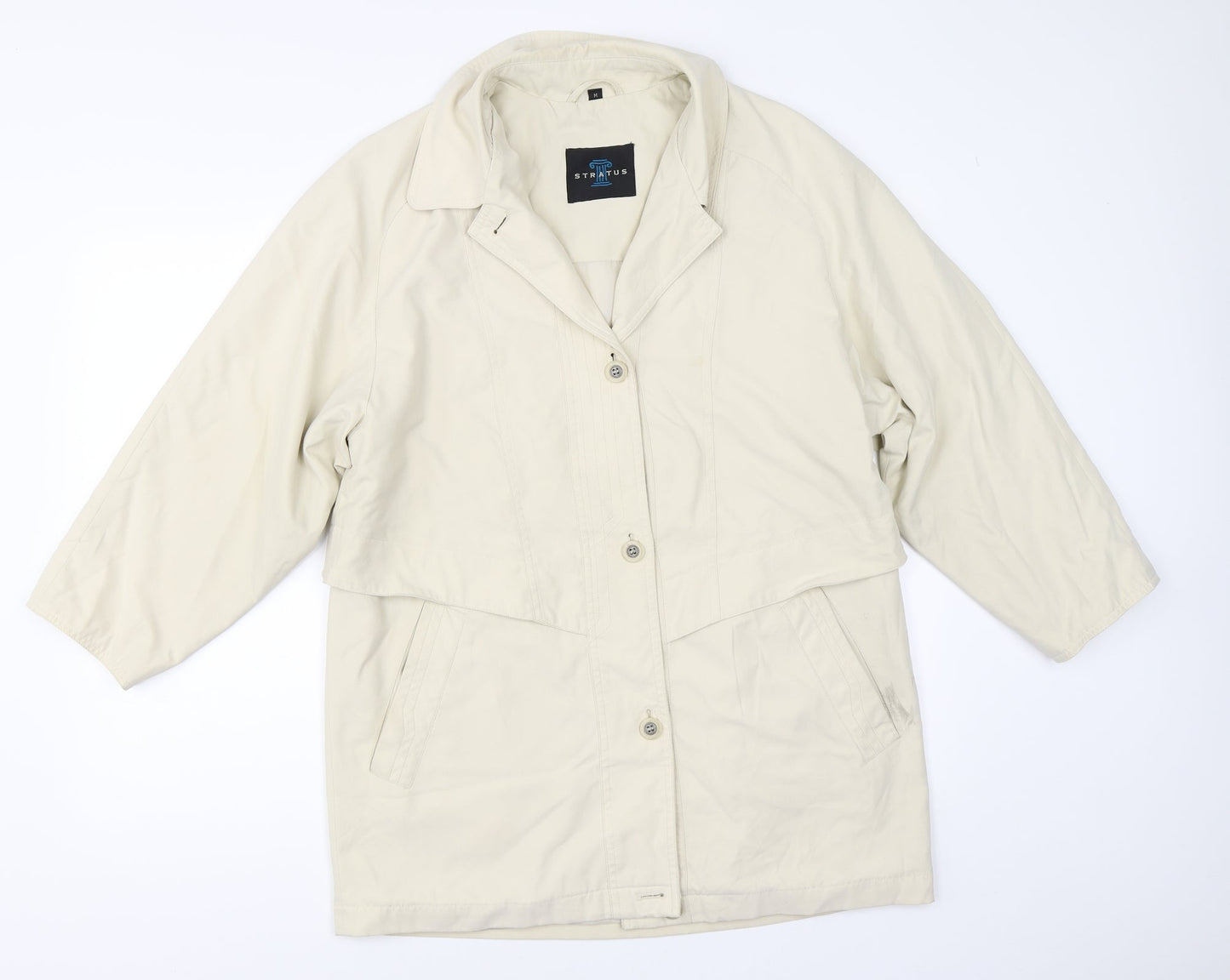 Stratus Womens Beige   Overcoat Coat Size M