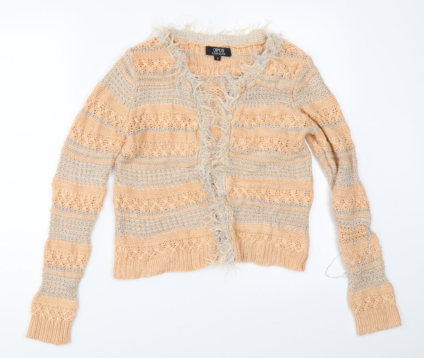 OPUS Womens Orange   Cardigan Jumper Size 8