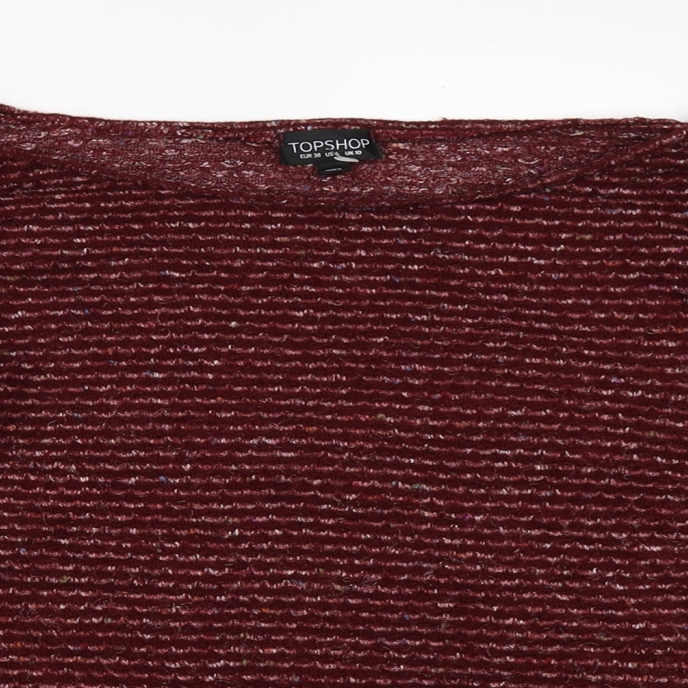 Topshop Womens Red   Pullover Jumper Size 10