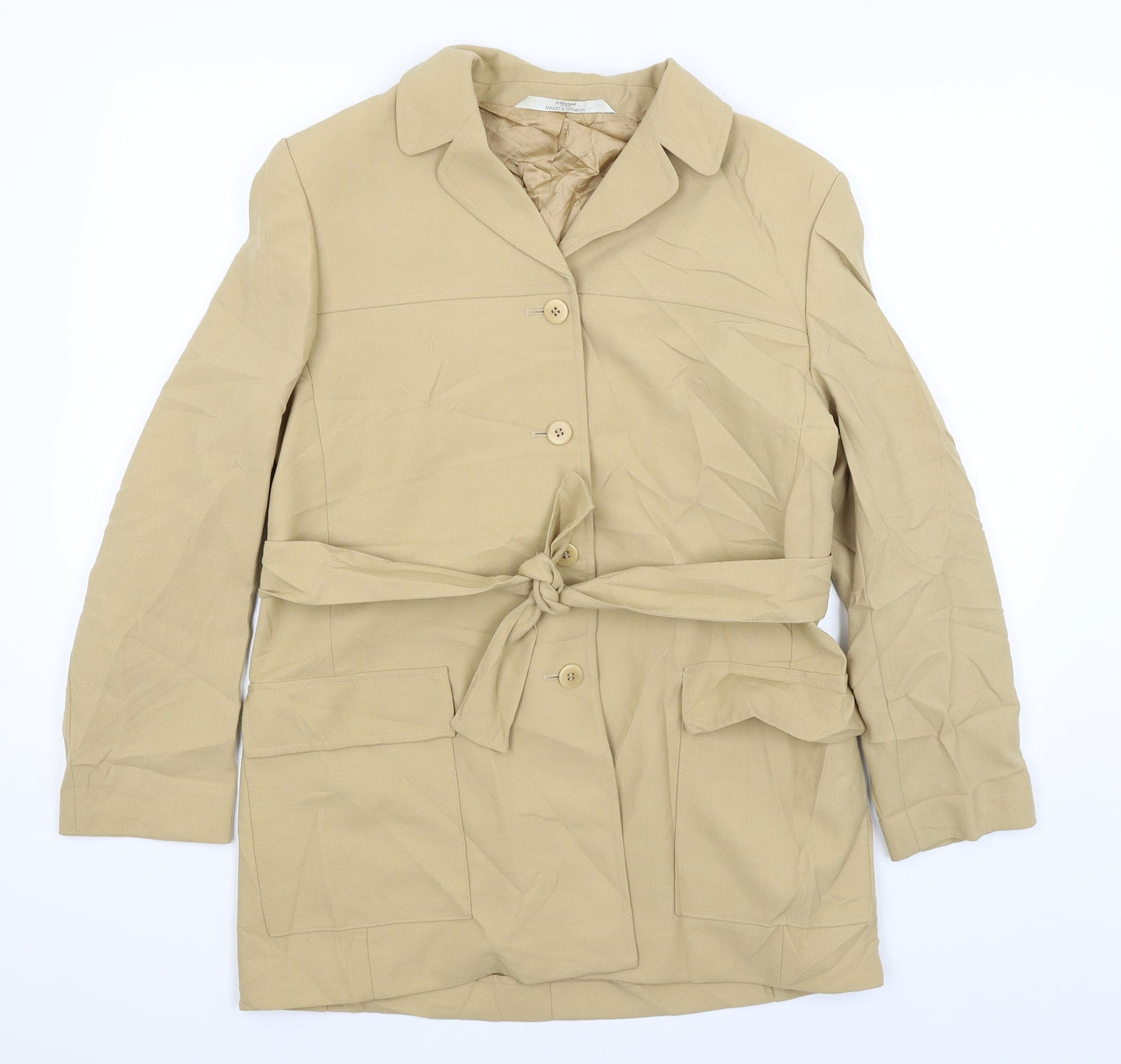 St Michael Womens Beige   Jacket Blazer Size 14