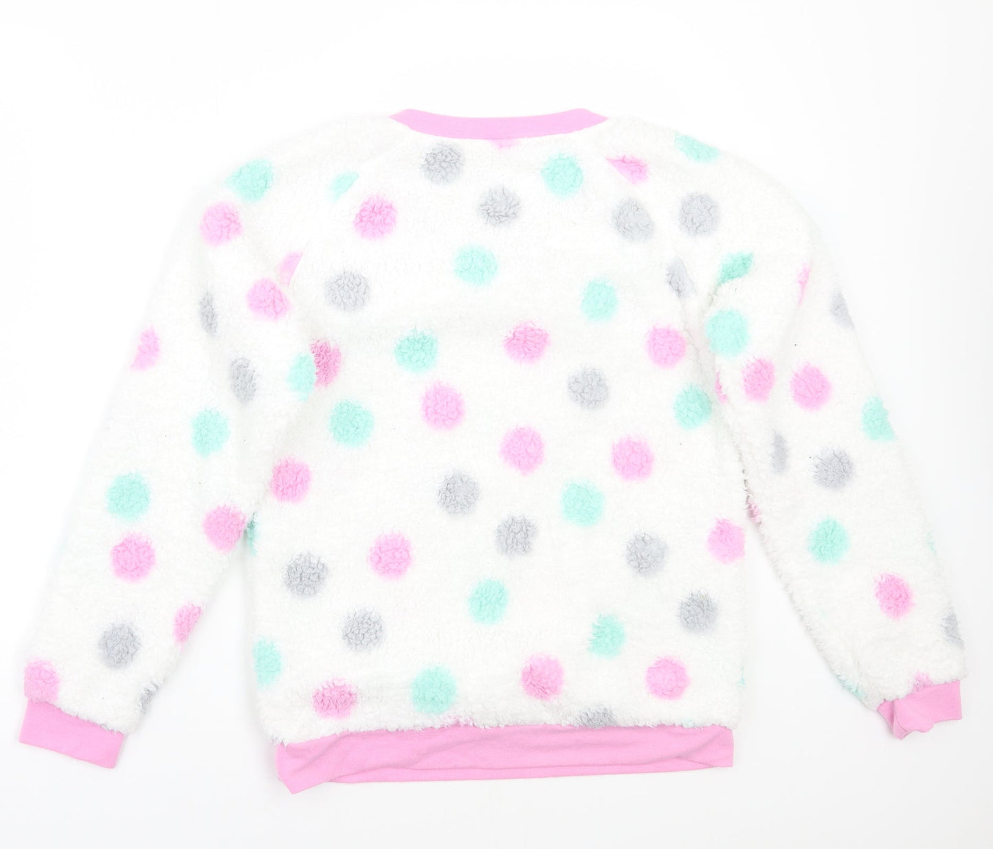 Adore Womens White Polka Dot  Top Pyjama Top Size S