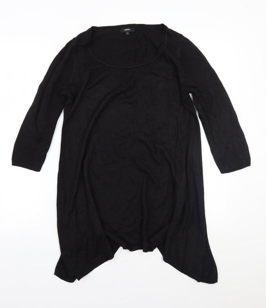 Papaya Womens Black   Basic T-Shirt Size 8